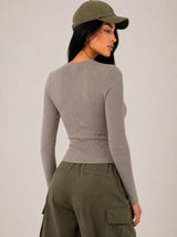 Cardigan a trecce in viscosa fredda – Tortora