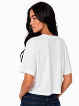Maglia con inserti pizzo di rose
