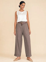 Pantalone in gabardina di cotone baggy fit con tasche sul profilo Cargoa