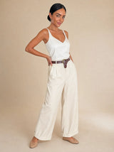Pantalone in gabardina di cotone baggy fit con tasche sul profilo Cargoa