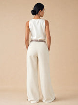Pantalone in gabardina di cotone baggy fit con tasche sul profilo Cargoa