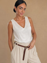 Pantalone in gabardina di cotone baggy fit con tasche sul profilo Cargoa