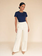 T-shirt aderente in misto seta Seralya