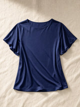 T-shirt aderente in misto seta Seralya
