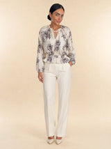 Pantalone misto lino baggy fit Marea Testa di Moro