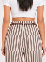Pantalone misto lino baggy fit Marea Testa di Moro