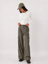 Cardigan a trecce in viscosa fredda - Bianco