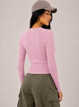 Cardigan a trecce in viscosa fredda - Rosa